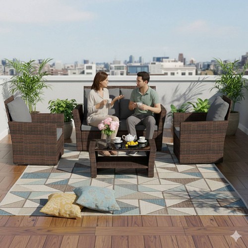 Rattan furniture set - furniture,