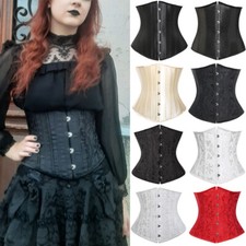24 Steel Boned Cincher Lace-Up Underbust Waist Trainer Corsets Body Shaper S-6XL