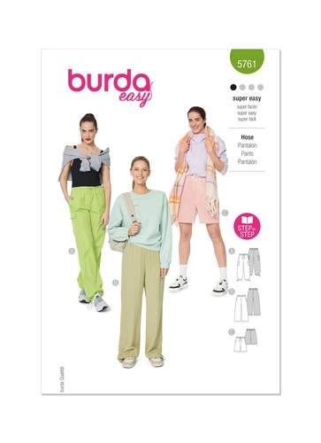Burda 5761 cargo - burda, pants