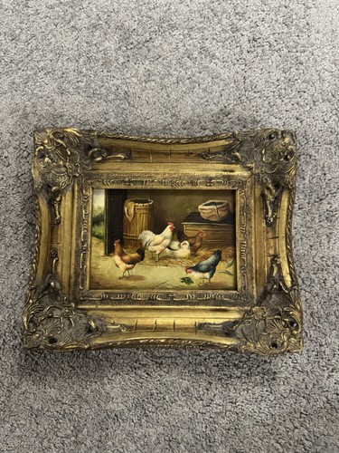 Edgar hunt style antique oil - edgar,