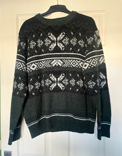 Men grey black white knit - men’s,