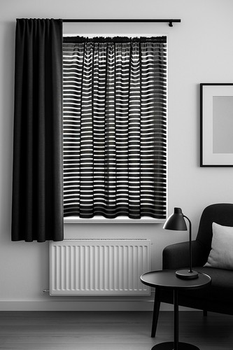 Paris black net curtain - paris,