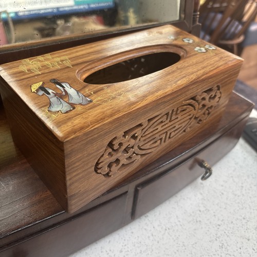 Vintage cedar wooden tissue - vintage,