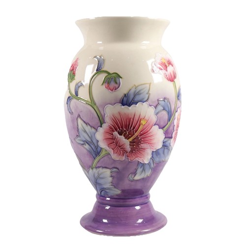 Old tupton ware vase hibiscus - ware,