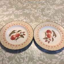 Johnson Bros Fruit Sampler Side/Dessert Plates X 2