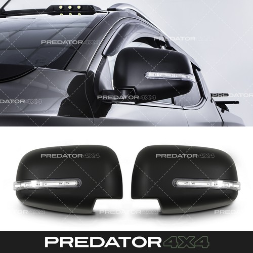 Black door mirror covers with - black,