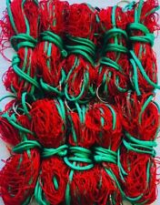 10 x 6z BRIGHT RED 4ft NYLON PURSE NETS RABBIT FERRETING HUNTING PEST CONTROL