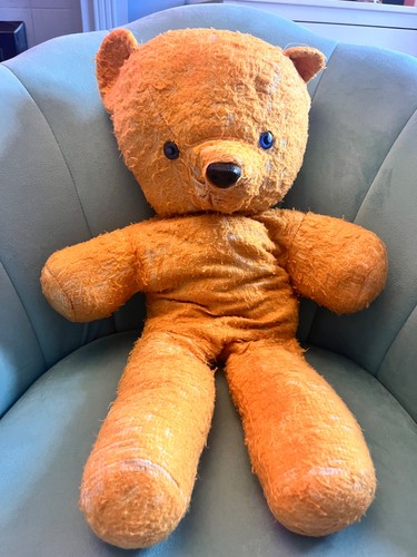 Vintage large yellow teddy - vintage,