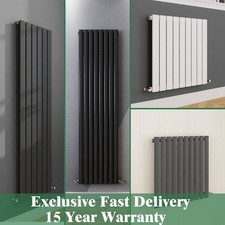 Vertical Designer Radiator Oval Column Flat Panel Tall Upright Heating Rads UK