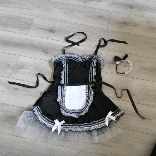 Ann summers black white maid - &,