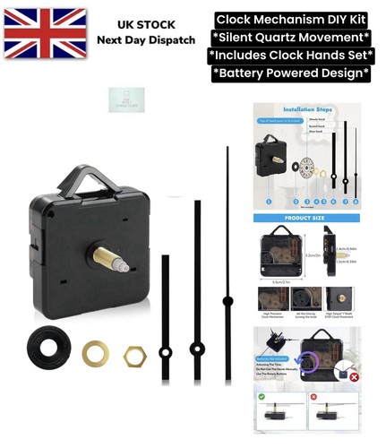 Clock mechanism kit silent - kit,