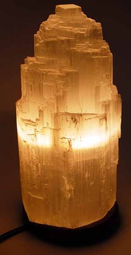 Selenite lamp 25cm - lamp,