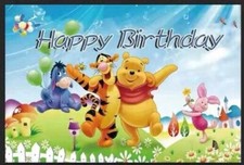 Winnie The Pooh Backdrop Banner Birthday Photo Background Props Decorations