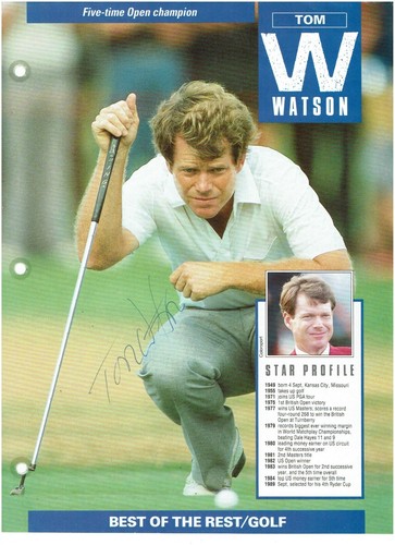 Tom watson signed 1989 golf - 1989,
