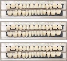 84Pcs False Teeth Acrylic Resin Upper Lower Fake Teeth Sets A2 Color