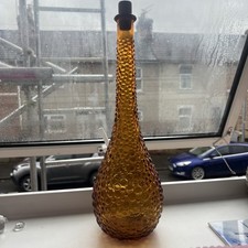 Vintage MCM Empoli Amber Glass