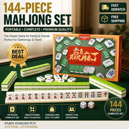 144 piece mahjong - set,, travel