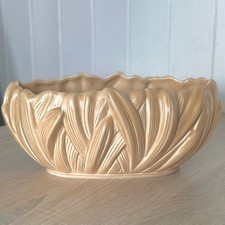 Vintage Sylvac Hyacinth Leaf Planter Large Model 2485, Beige, Mid Century c1930s