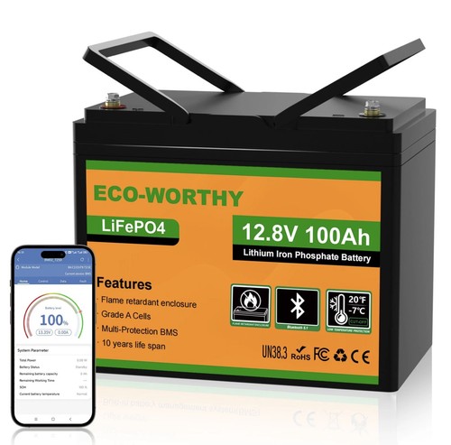 Eco worthy 12v - 100ah, lifepo4