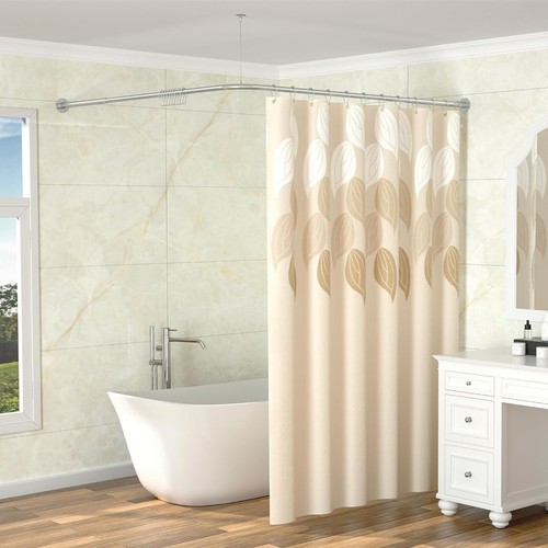 Shaped shower curtain rail - l,