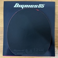 USED Butterfly Dignics 05 Table Tennis Rubber 156 x 149mm Black 2.1mm