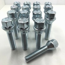 16 x  ALLOY WHEEL BOLTS EXTENDED FOR PEUGEOT M12 X 1.25 50MM THREAD NUTS LUGS 10
