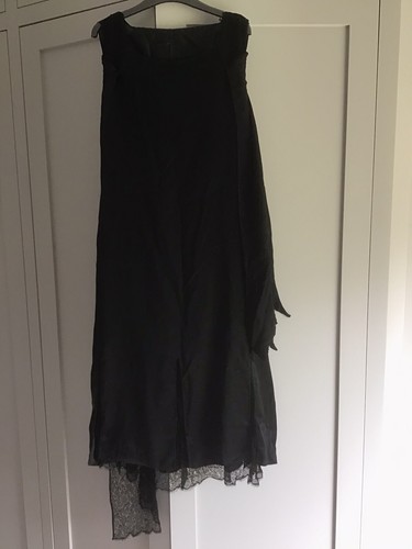 Vintage 1920s black - satin, &