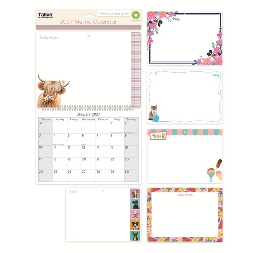 2027 memo calendar wipe - memo, off