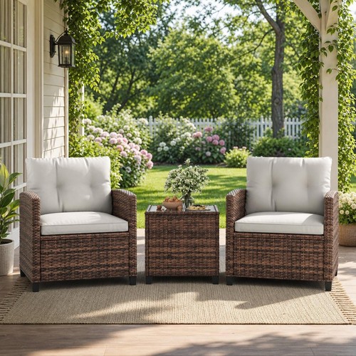 3pieces rattan garden - 3pieces,