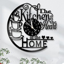 Elegant Vinyl Record Kitchen Wall Clock Home Abstract Art Decoration Gifts Tool