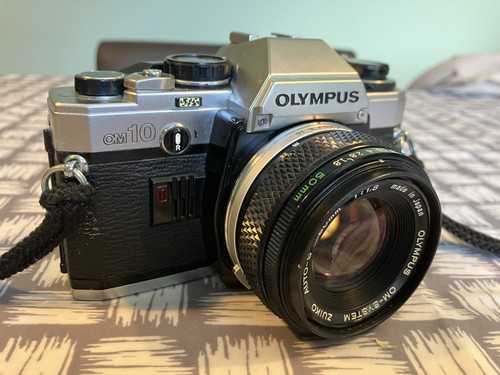 Olympus slr film camera - om-10,