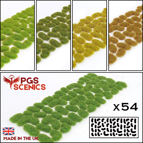 Irregular static grass tufts - static,