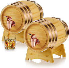 2 Pack 2 Liter Oak Barrel with