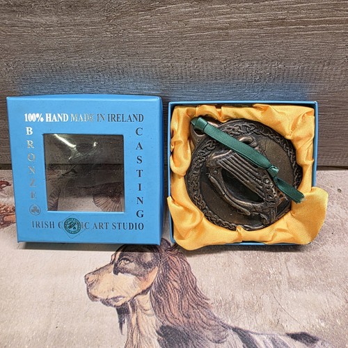 Celtic bronze casting harp - bronze,
