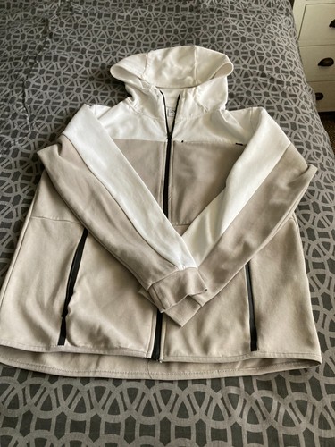 Zara mens white grey hooded - zara, white/grey