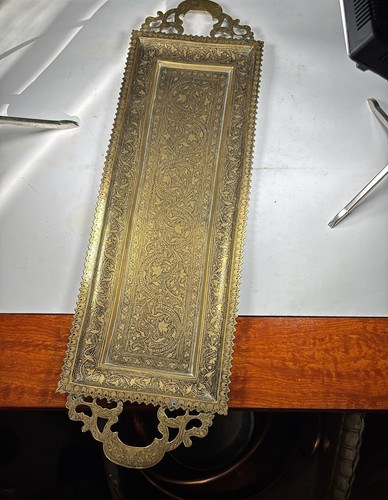 Vintage indian brass serving - vintage,