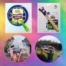 Giant Bubble Wand Sets Kids Toys Kits / Solution Refills Big Liquid Mix 1L - 25L