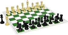 17" Tournament Chess Set Foldable Board Weighted Staunton Pieces Travel Play