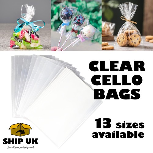 Clear cello display bags - clear,