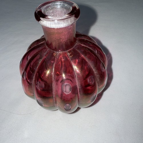 Cranberry glass bud vase - cranberry,