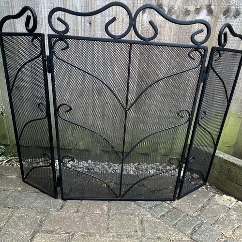 Black metal mesh folding - black,