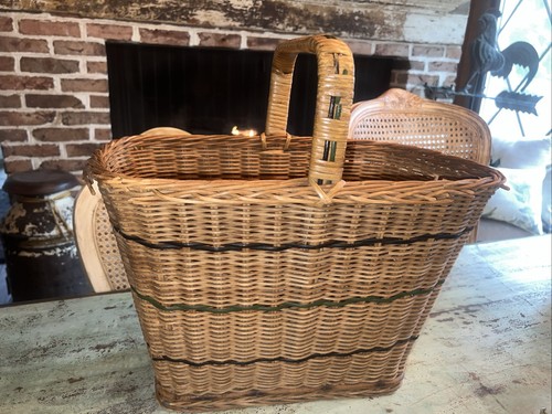 Vintage handmade large wicker - handmade,