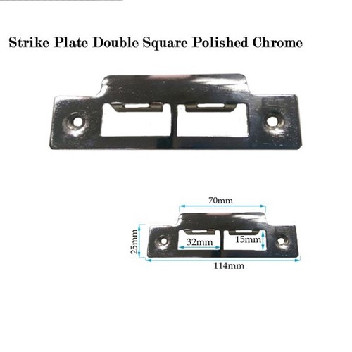 Strike plate door chrome - plate,