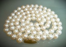GORGEOUS $2850 MIKIMOTO BLUE LAGOON 14K 585 BL MATINEE 24'' AKOYA PEARL NECKLACE