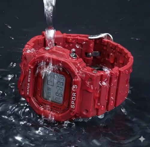 Red digital sports - red,