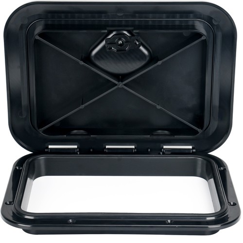 Black boat hatch cover - boat,