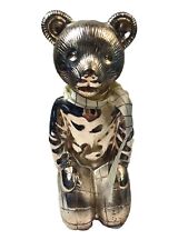Rupert Bear vintage Silver plated Money Box coins Japan 1980's working stopper!