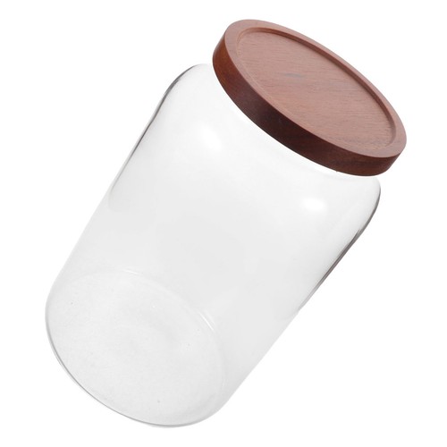 Large glass canister with - large,