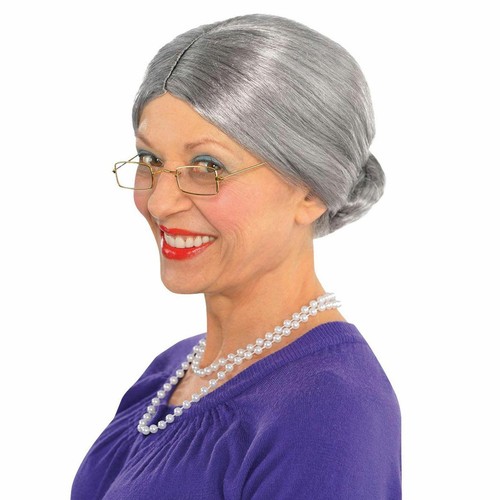 Ladies old granny - old, wig
