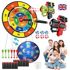 29 Inch Dart Board Game Set for Kids with 2 Toy Guns Indoor / Outdoor Toys NEW
